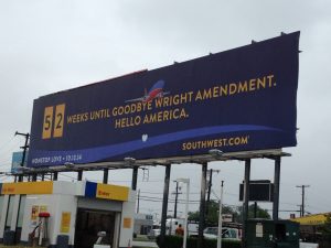 One of Southwest's many billboards near Love Field