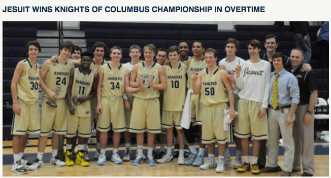 Varsity Basketball Wins Knights of Columbus Tournament