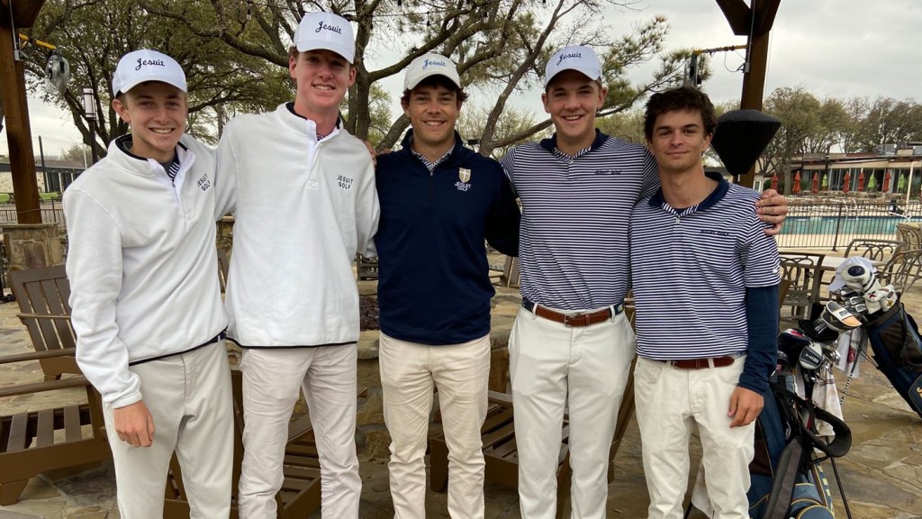 Jesuit Golf Secures First Place at the 60th Annual Jesuit Dallas Invitational Tournament.