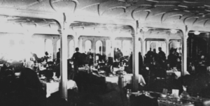 The only photo in existence of Titanic's first-class dining room